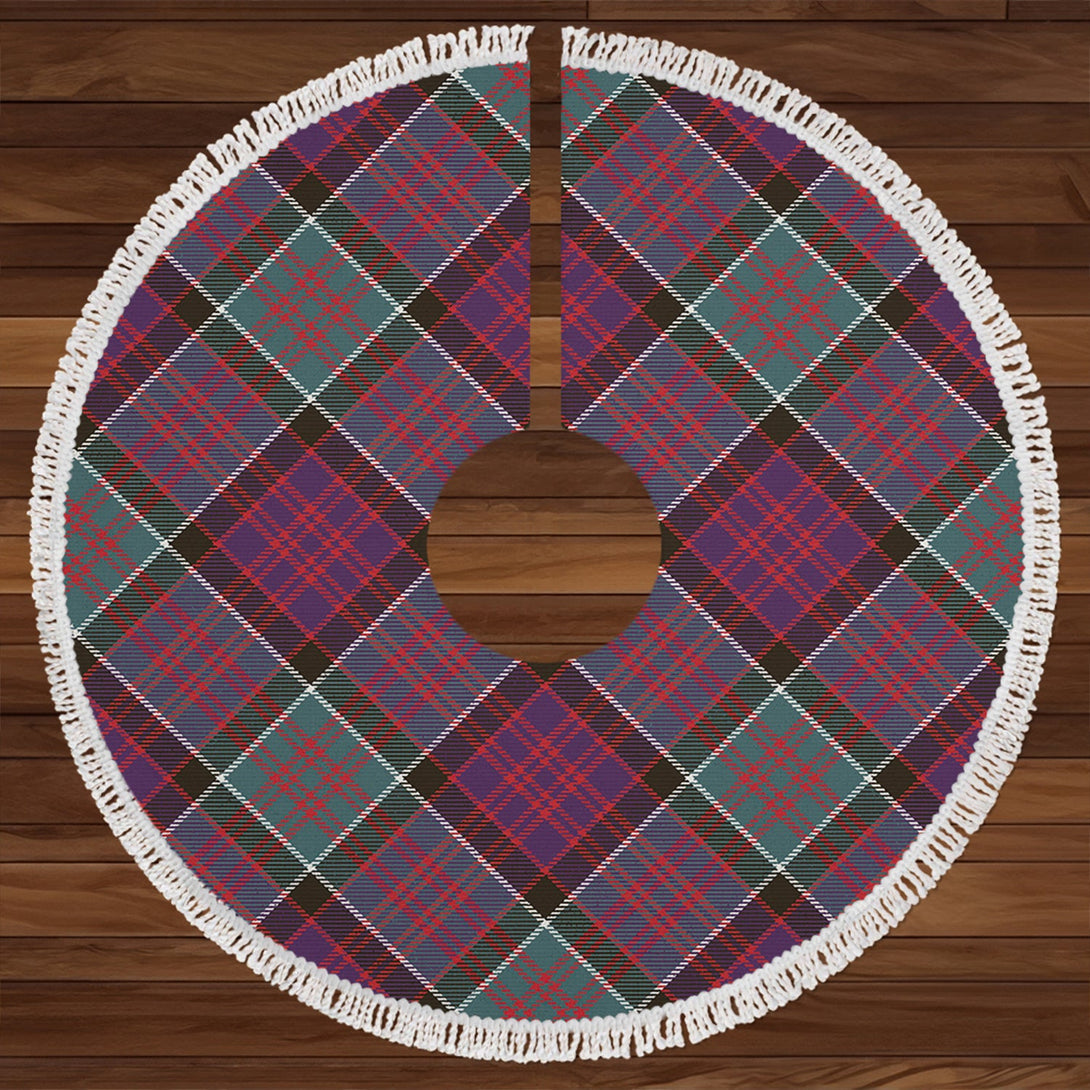 MacDonald of Clanranald (Donald of Clanranald) Weathered Clan Badge Tartan Christmas Tree Skirt