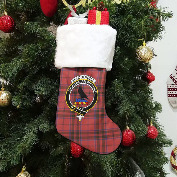 MacDonell of Keppoch Weathered Clan Badge Tartan Christmas Stocking