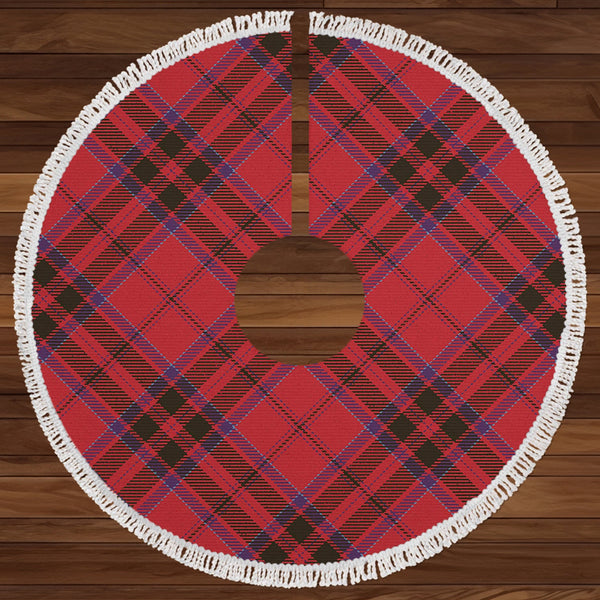 MacDonell of Keppoch Weathered Clan Badge Tartan Christmas Tree Skirt