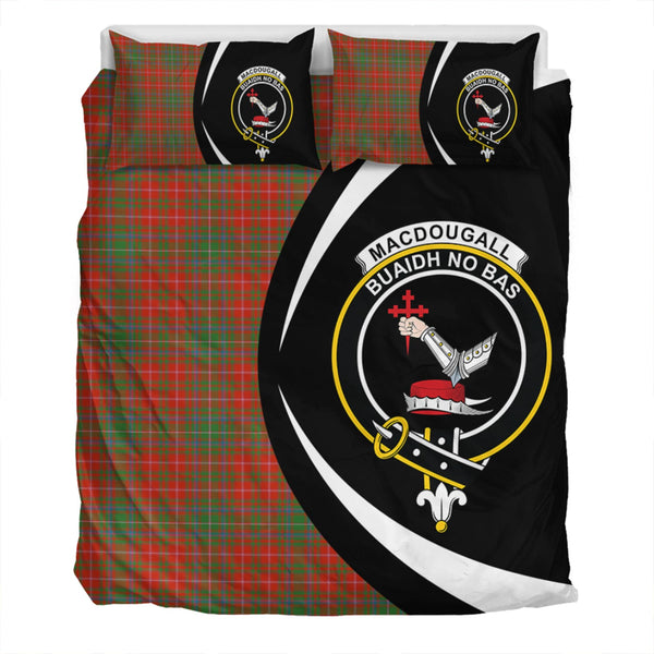 MacDougall Ancient Clan Badge Tartan Bedding Set Circle Style