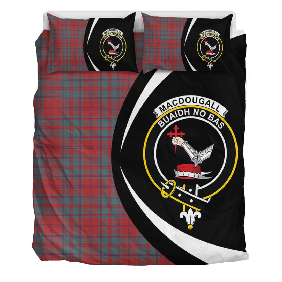 MacDougall (Clans Originaux) Weathered Clan Badge Tartan Bedding Set Circle Style