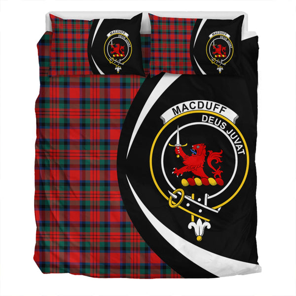 MacDuff Modern Clan Badge Tartan Bedding Set Circle Style