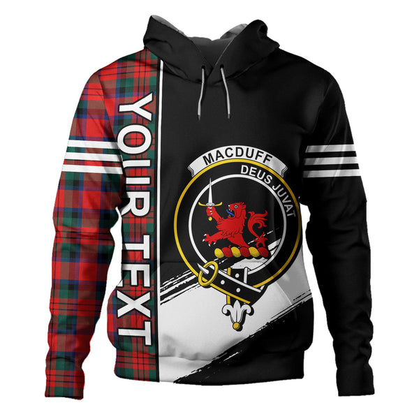 MacDuff Modern Clan Badge Tartan Hoodie Quarter Style Personalized