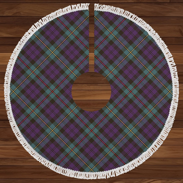 MacEwan Weathered Clan Badge Tartan Christmas Tree Skirt