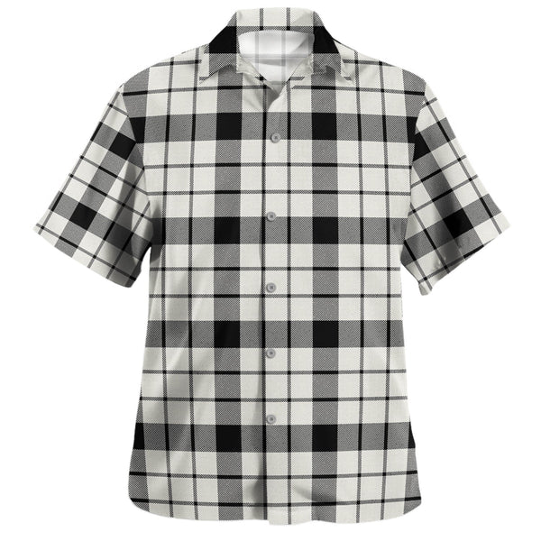 MacFarlane Black and White (Wallace Wallas Dress 3) Ancient Tartan Hawaiian Shirt