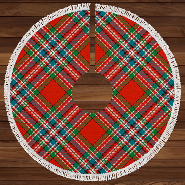 MacFarlane Red Ancient Clan Badge Tartan Christmas Tree Skirt