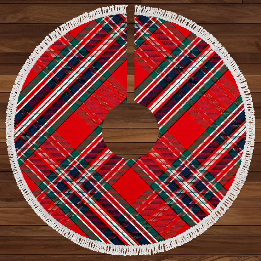 MacFarlane Red Modern Clan Badge Tartan Christmas Tree Skirt