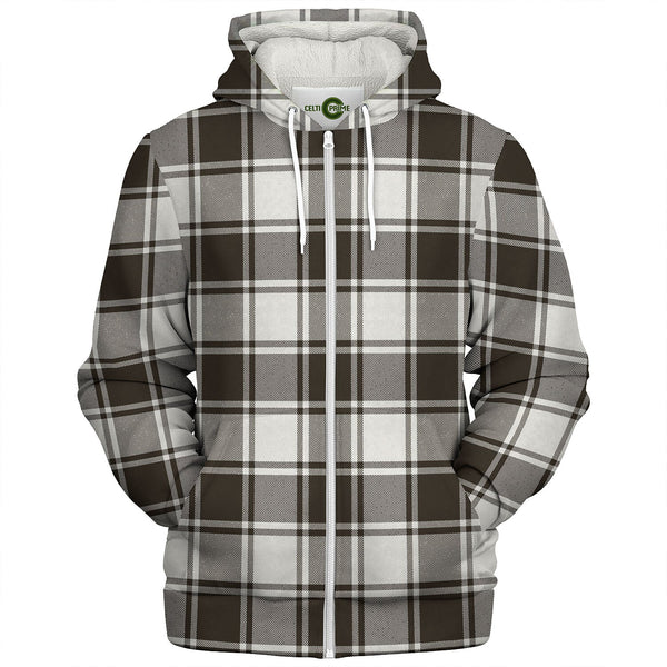 MacFie B-W (MacPhee B-W) Weathered Tartan Sherpa Hoodie