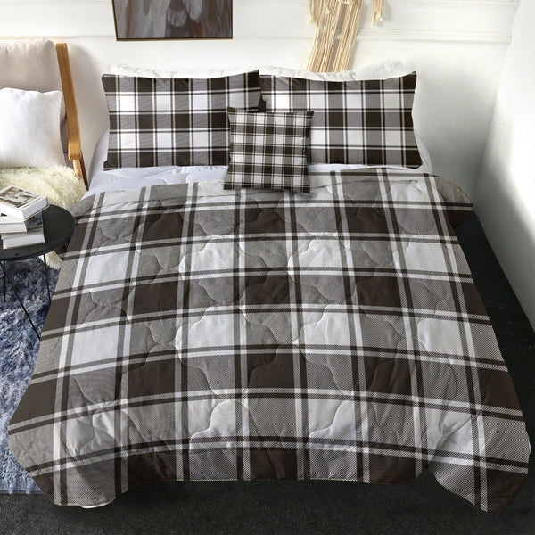 MacFie B-W (MacPhee B-W) Weathered Tartan Comforter