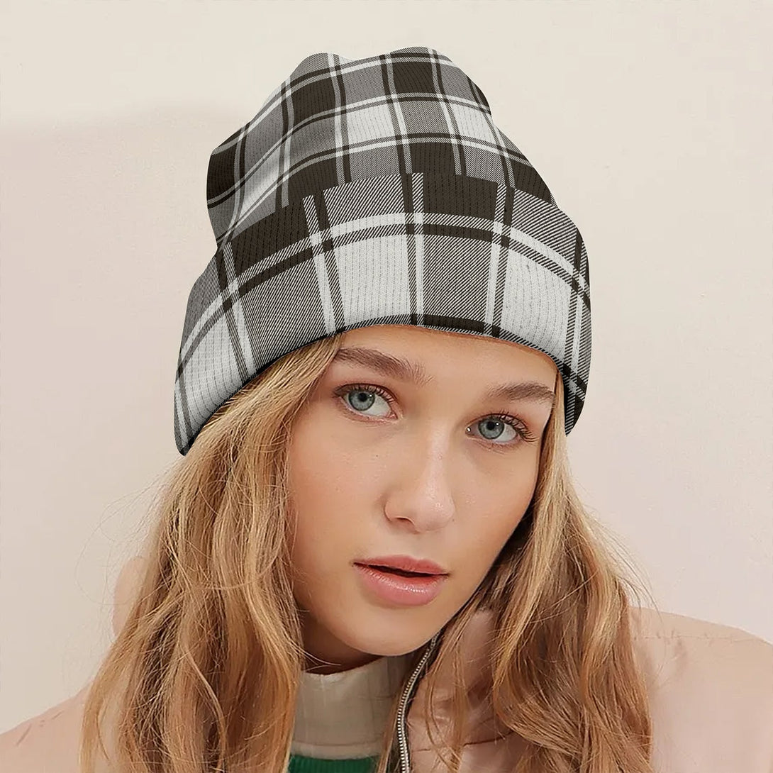 MacFie B-W (MacPhee B-W) Weathered Tartan Knitted Beanie