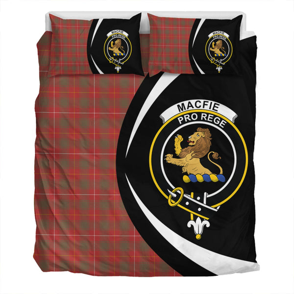 MacFie (MacPhee) Weathered Clan Badge Tartan Bedding Set Circle Style