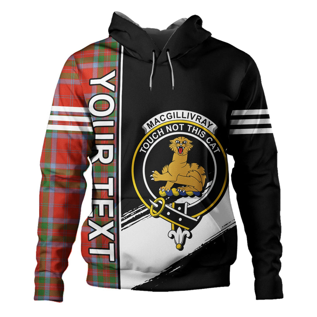 MacGillivray Ancient Clan Badge Tartan Hoodie Quarter Style Personalized