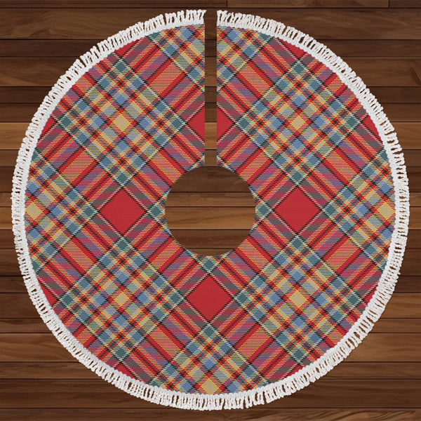 MacGlashan Breacan Glas Weathered Tartan Christmas Tree Skirt