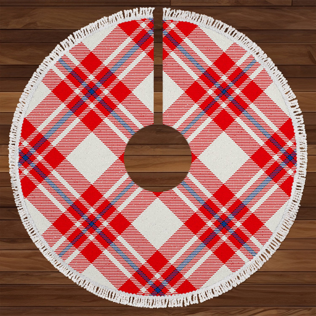 MacGregor Dress Red (Gregor Dress Red) Modern Tartan Christmas Tree Skirt