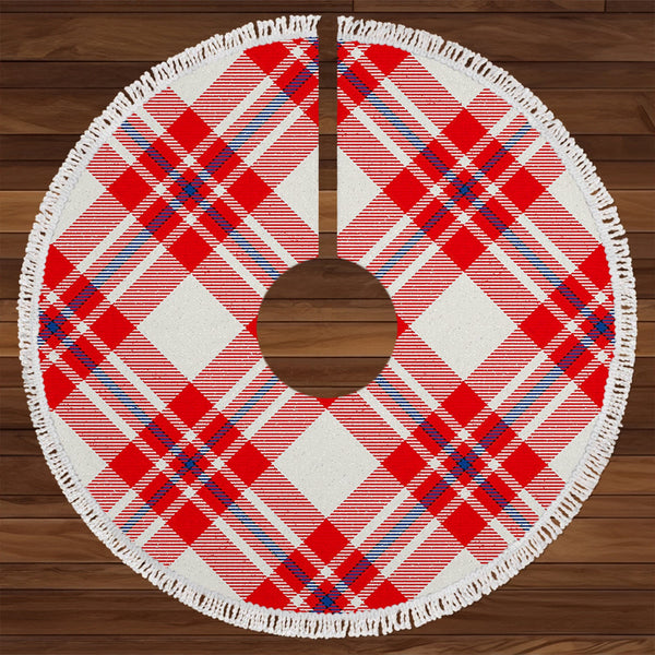 MacGregor Dress Red (Gregor Dress Red) Modern Tartan Christmas Tree Skirt