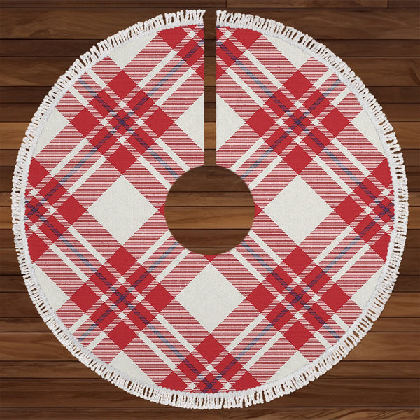 MacGregor Dress Red (Gregor Dress Red) Weathered Tartan Christmas Tree Skirt