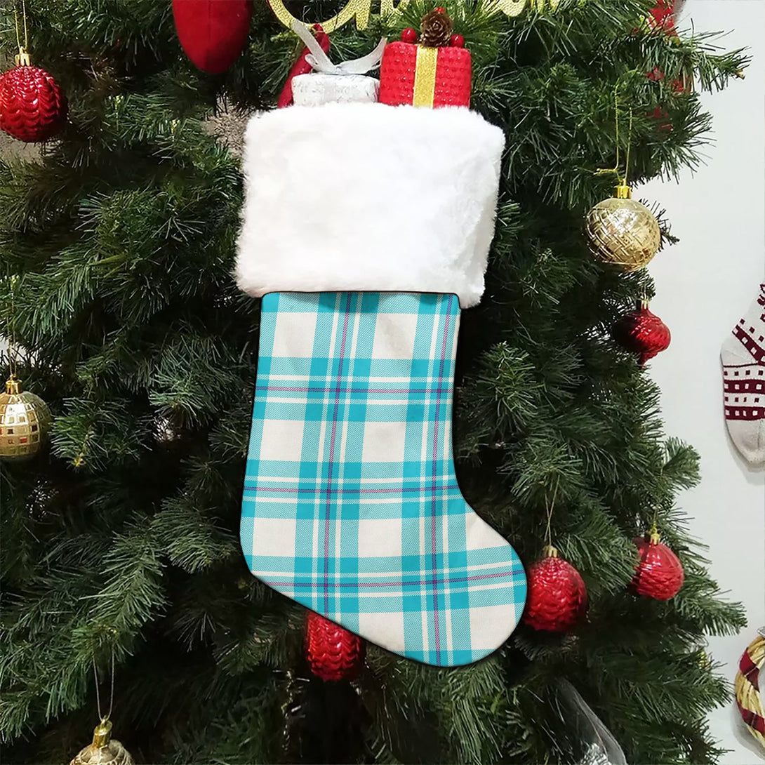 MacGregor Dress Turquoise (Gregor Dress Turquoise) Tartan Christmas Stocking