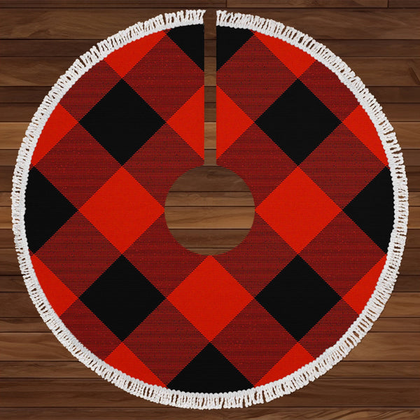 MacGregor Rob Roy (Gregor Red - Black) Ancient Tartan Christmas Tree Skirt