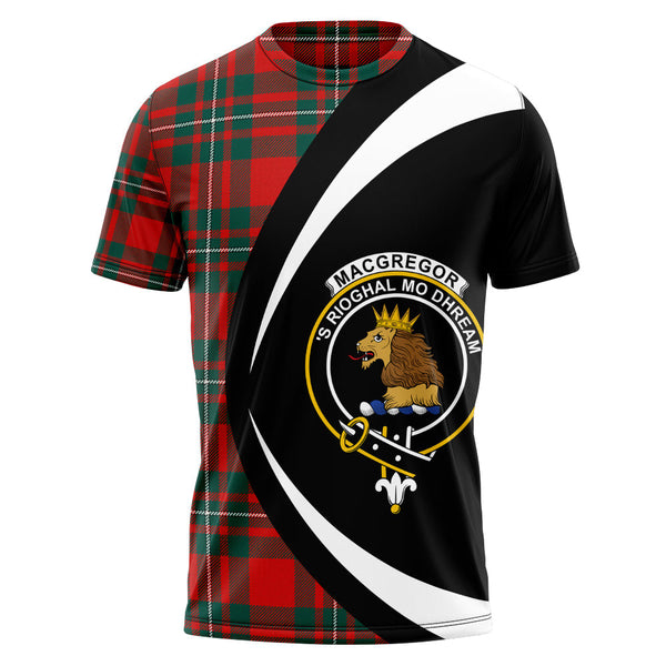 MacGregor (Gregor) Modern Clan Badge Tartan T-Shirt Circle Style Personalized