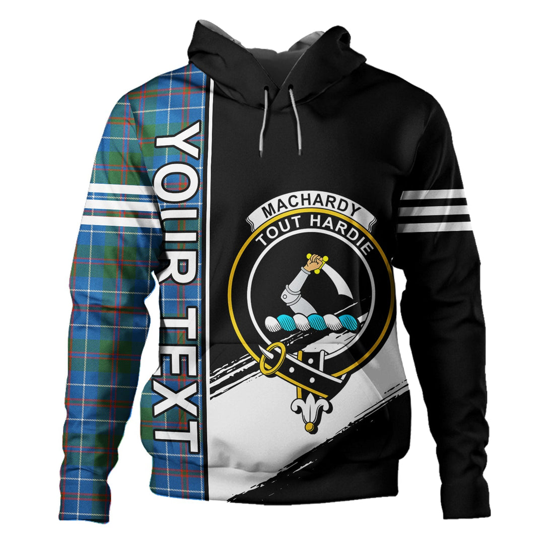 MacHardy Ancient Clan Badge Tartan Hoodie Quarter Style Personalized