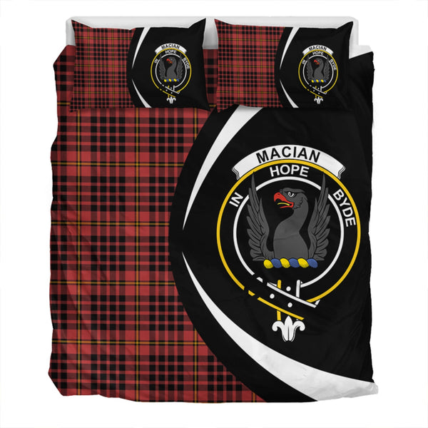 MacIan Ancient Clan Badge Tartan Bedding Set Circle Style