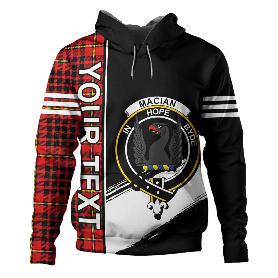 MacIan Modern Clan Badge Tartan Hoodie Quarter Style Personalized