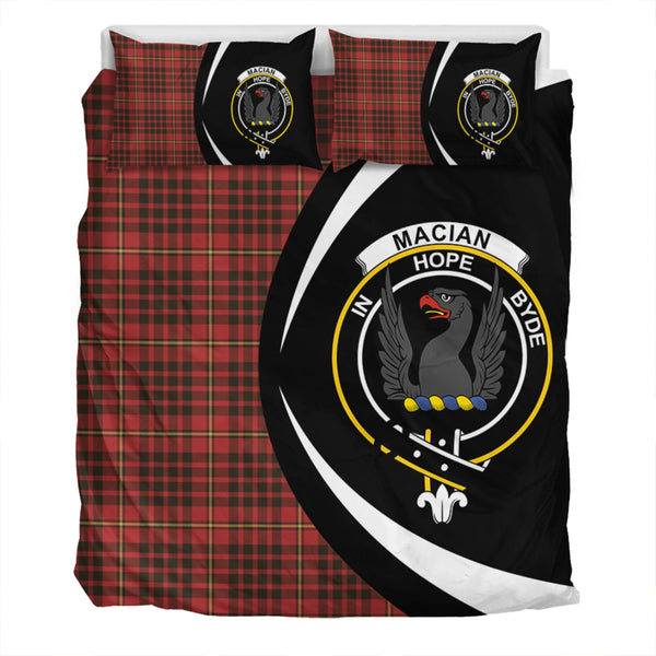 MacIan Weathered Clan Badge Tartan Bedding Set Circle Style