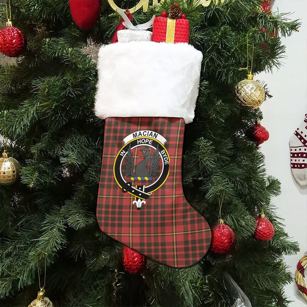 MacIan Weathered Clan Badge Tartan Christmas Stocking