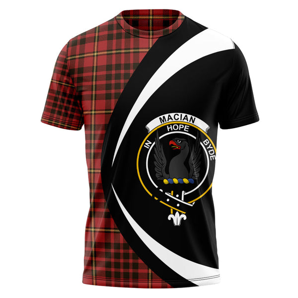 MacIan Weathered Clan Badge Tartan T-Shirt Circle Style Personalized