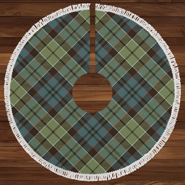 MacIsaac Weathered Clan Badge Tartan Christmas Tree Skirt