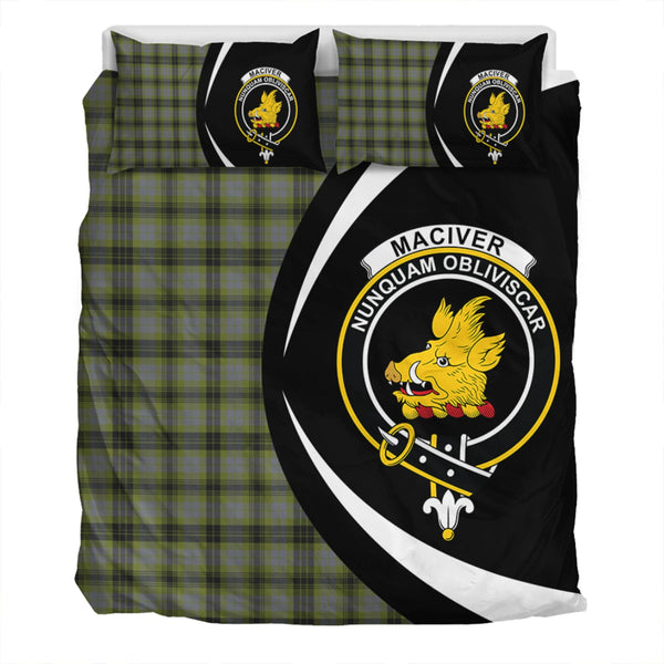 MacIver Modern Clan Badge Tartan Bedding Set Circle Style