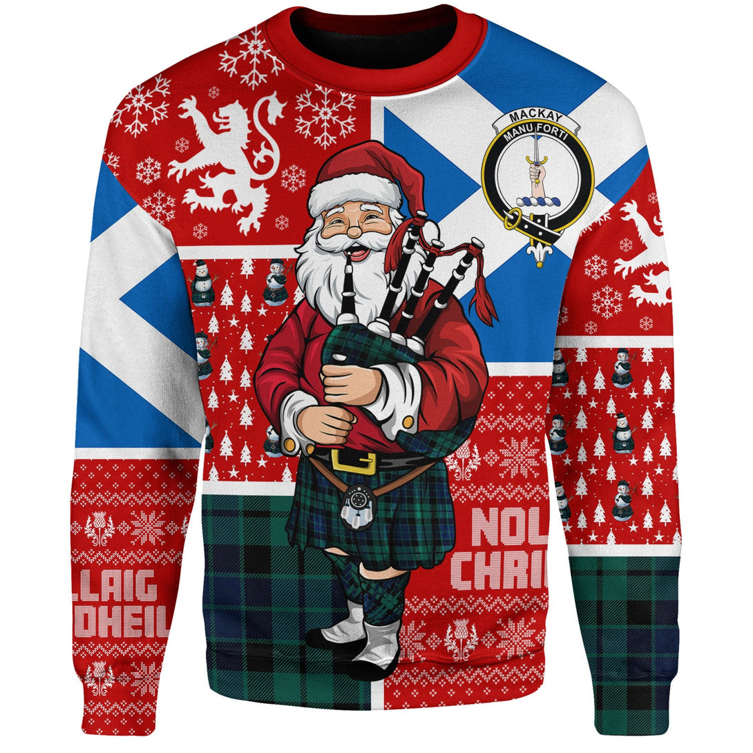 MacKay Modern Clan Badge Tartan Sweatshirt Scotland Christmas Santa