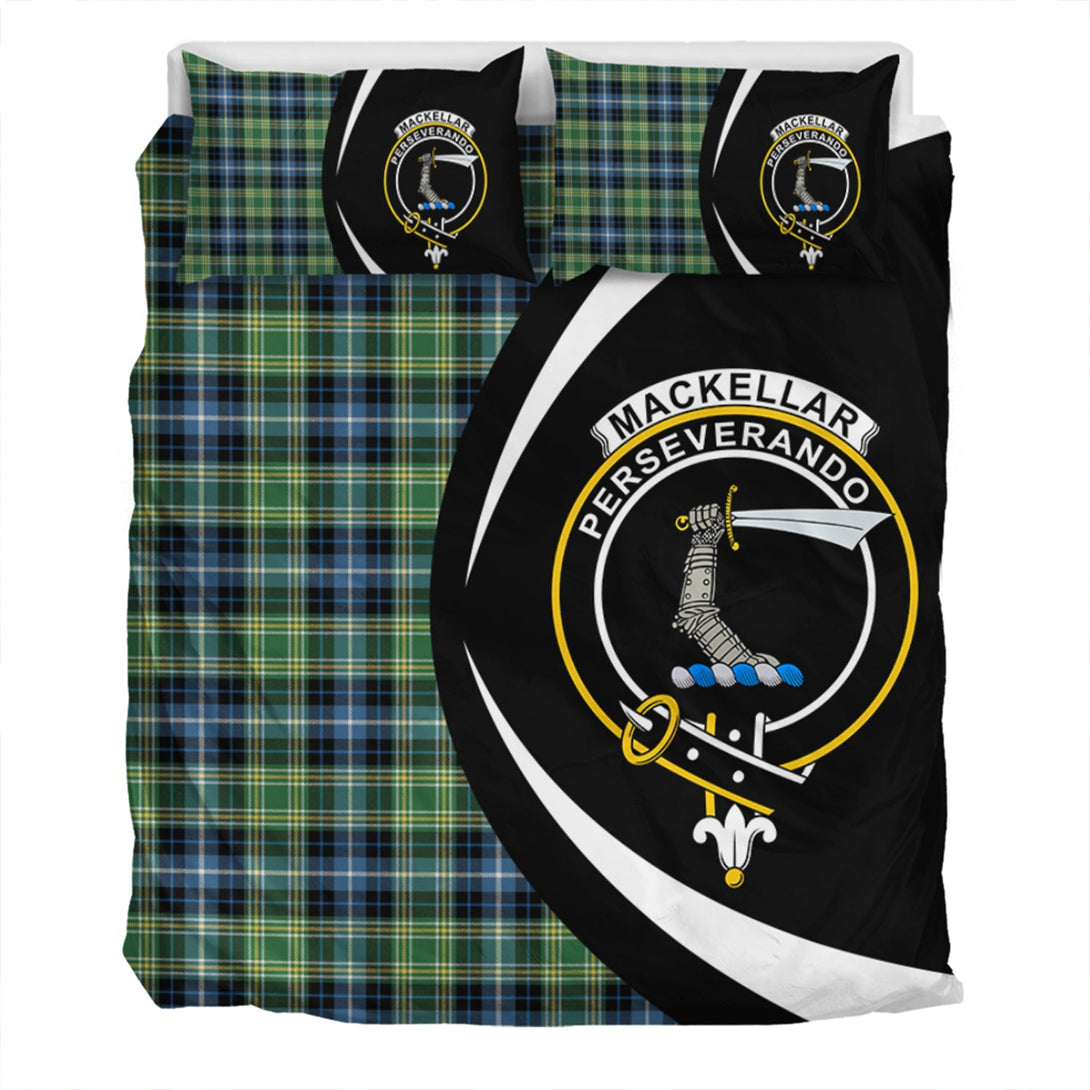 MacKellar Ancient Clan Badge Tartan Bedding Set Circle Style