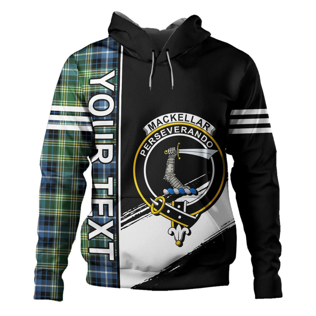 MacKellar Ancient Clan Badge Tartan Hoodie Quarter Style Personalized