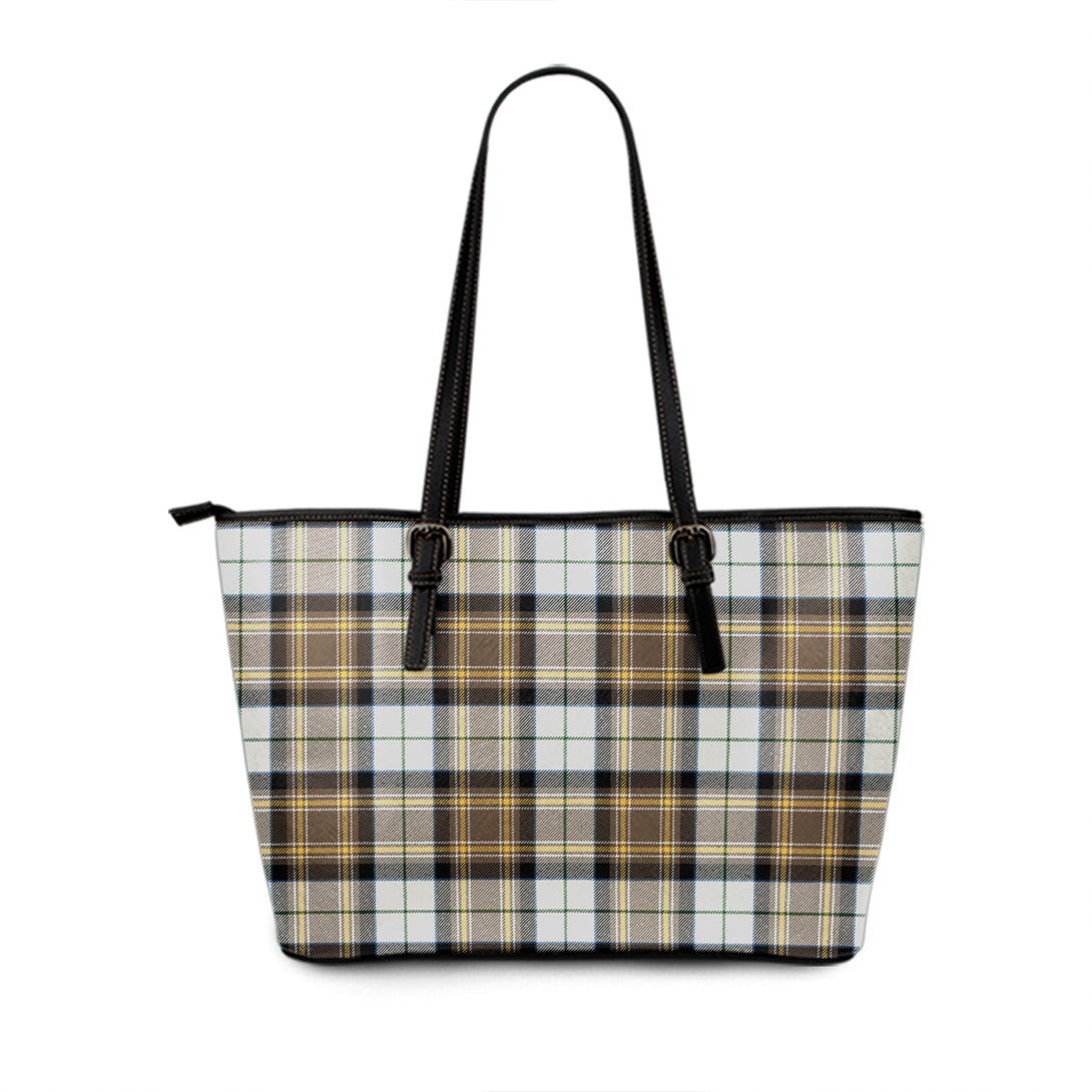 MacKellar Dress Ancient Tartan Leather Tote Bag