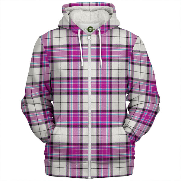 MacKellar Dress Cerise Tartan Sherpa Hoodie