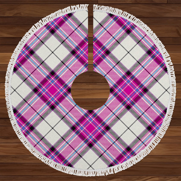 MacKellar Dress Cerise Tartan Christmas Tree Skirt