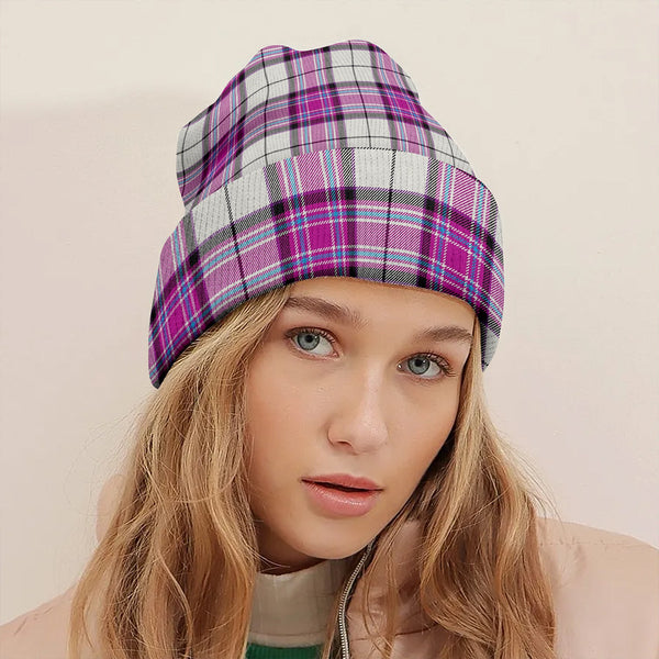 MacKellar Dress Cerise Tartan Knitted Beanie