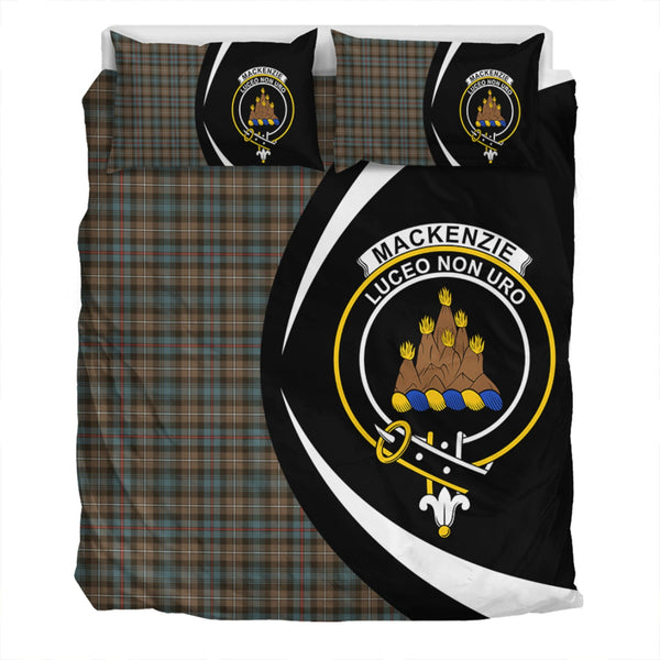 MacKenzie Weathered Clan Badge Tartan Bedding Set Circle Style