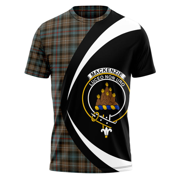 MacKenzie Weathered Clan Badge Tartan T-Shirt Circle Style Personalized