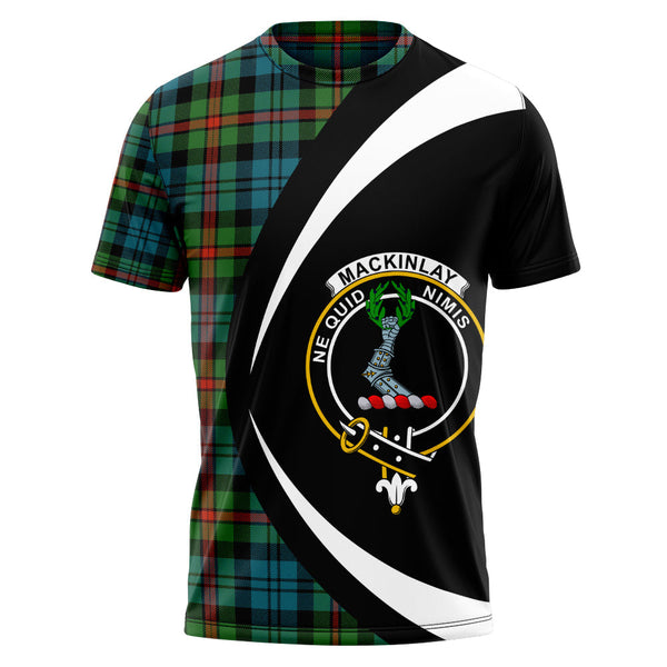 MacKinlay Ancient Clan Badge Tartan T-Shirt Circle Style Personalized