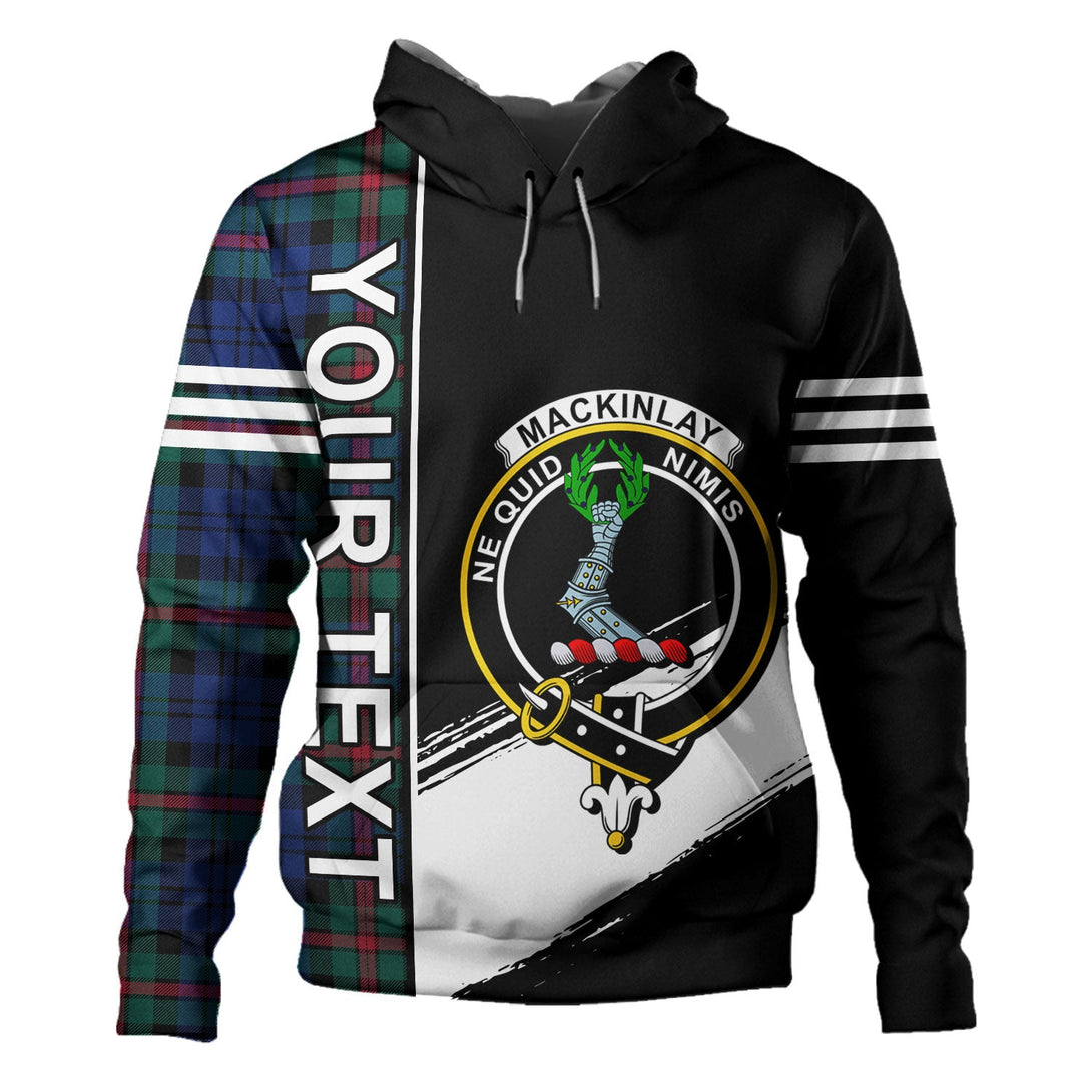 MacKinlay Modern Clan Badge Tartan Hoodie Quarter Style Personalized