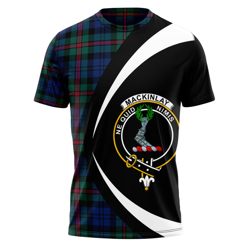 MacKinlay Modern Clan Badge Tartan T-Shirt Circle Style Personalized