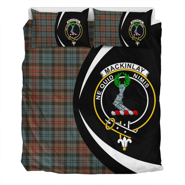 MacKinlay Weathered Clan Badge Tartan Bedding Set Circle Style