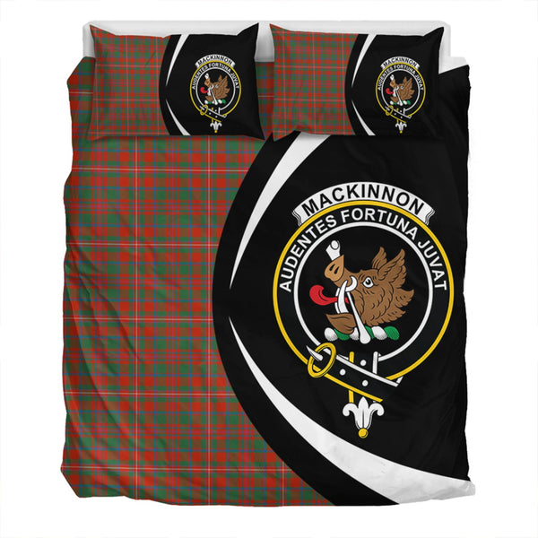 MacKinnon Ancient Clan Badge Tartan Bedding Set Circle Style