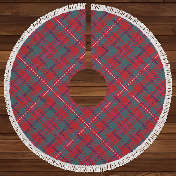 MacKinnon Weathered Clan Badge Tartan Christmas Tree Skirt