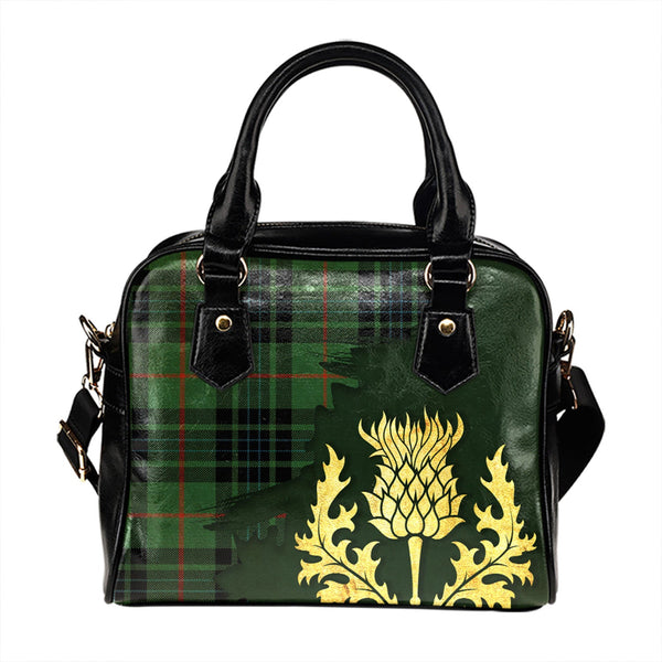 MacKinross Ancient Tartan Shoulder Handbag Thistle Oldest Style