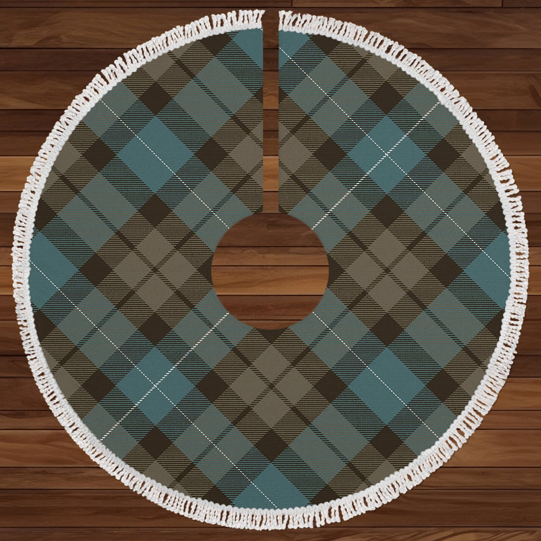 MacKirdy Weathered Clan Badge Tartan Christmas Tree Skirt