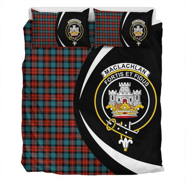 MacLachlan Ancient Clan Badge Tartan Bedding Set Circle Style