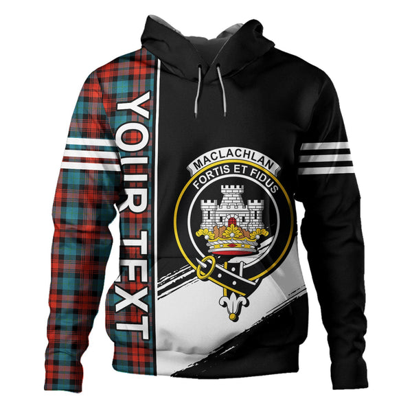 MacLachlan Ancient Clan Badge Tartan Hoodie Quarter Style Personalized